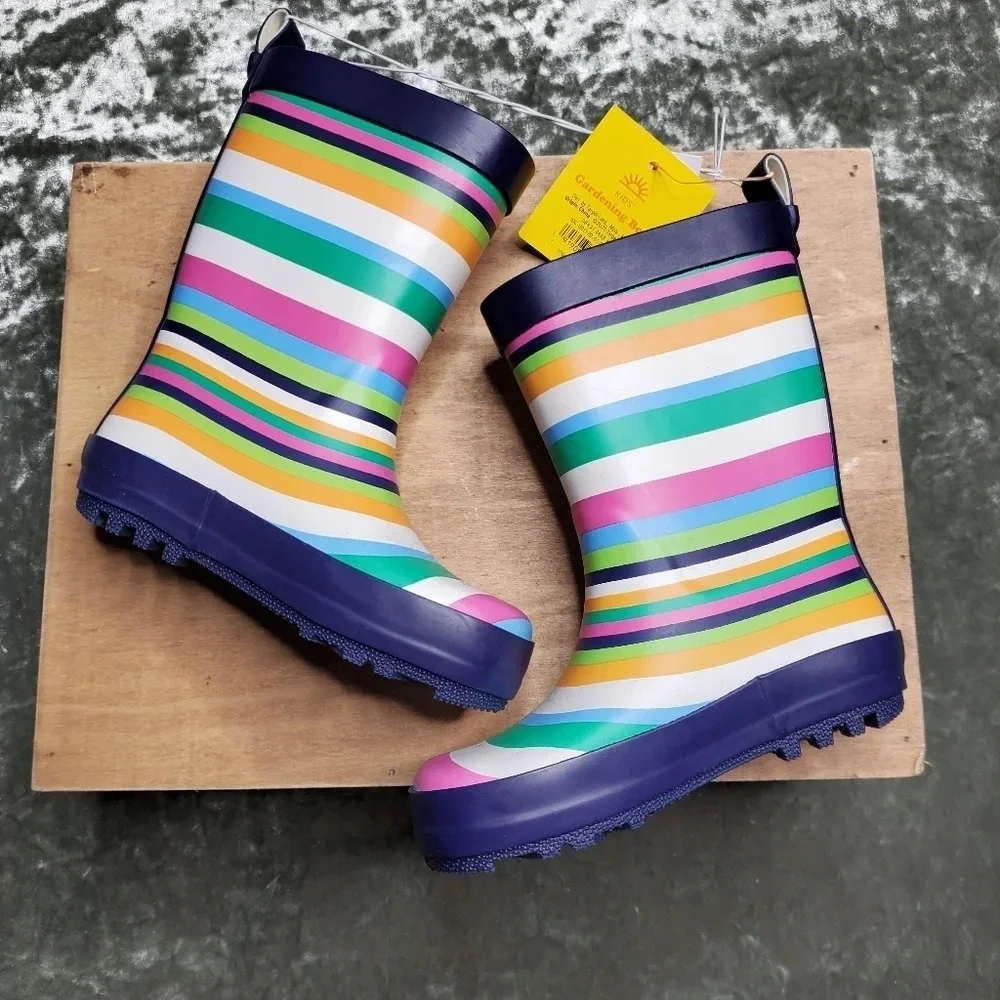 Sun Squad Multicolor Striped Garden Boots